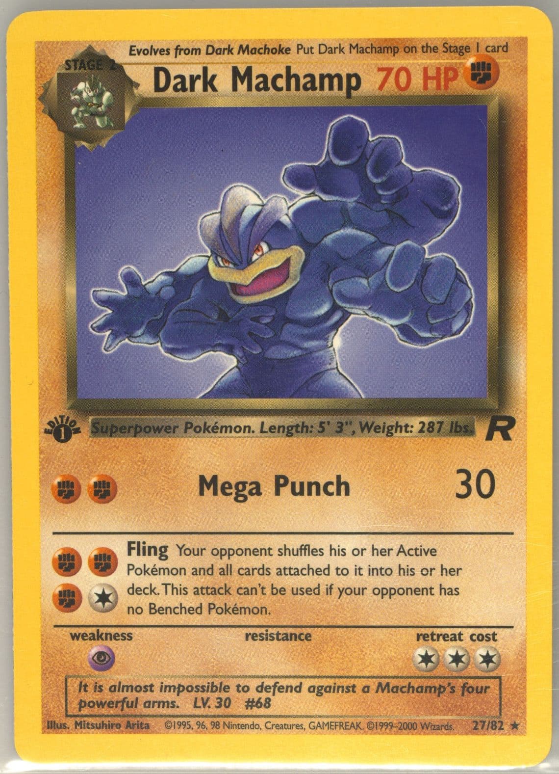 Dark Machamp 1st Edition (27) 2000 Pokemon Rocket