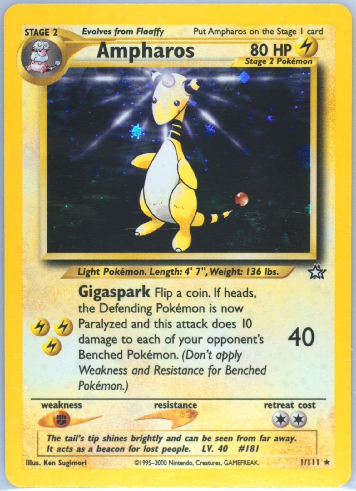 Ampharos-Holo (1) 2000 Pokemon Neo Genesis