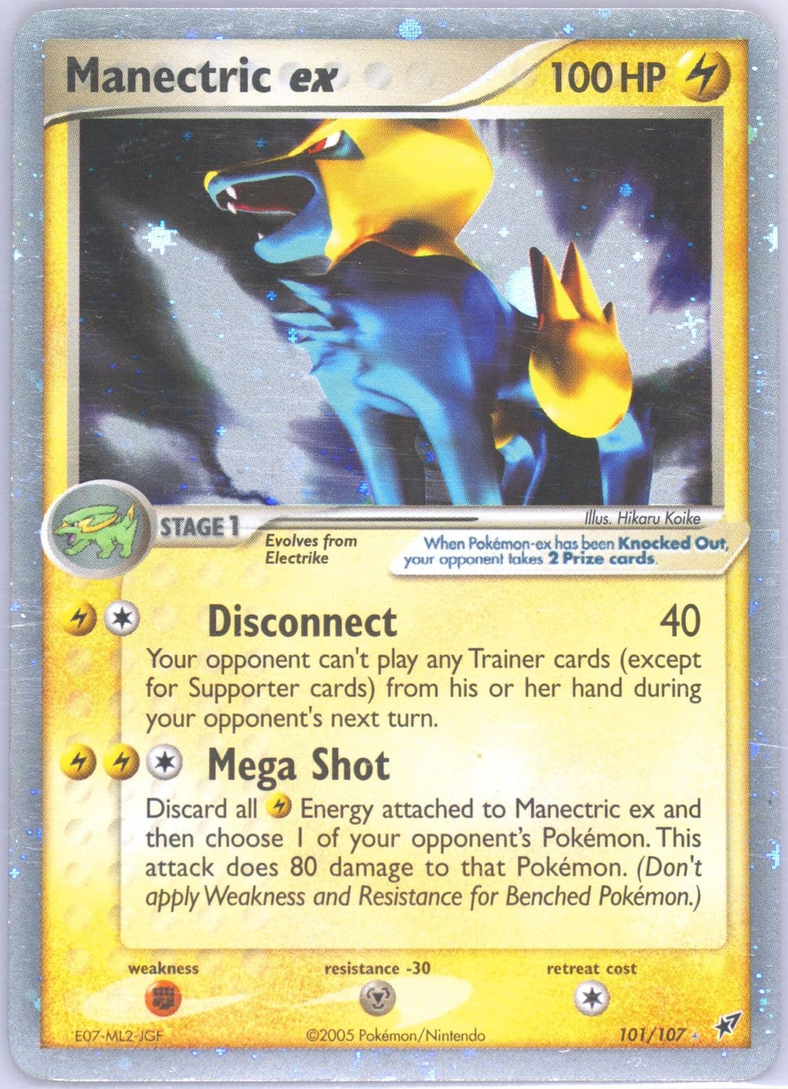 Manectric EX-Holo (101) 2005 Pokemon EX Deoxys