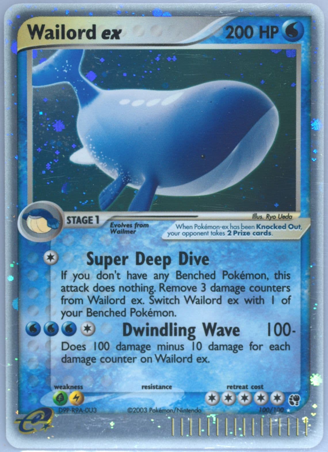 Wailord EX-Holo (100) 2003 Pokemon EX Sandstorm