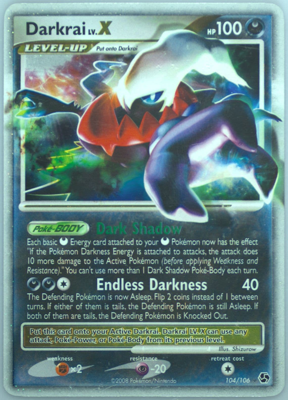 Darkrai LV.X-Holo (104) 2008 Pokemon Diamond & Pearl Great Encounters