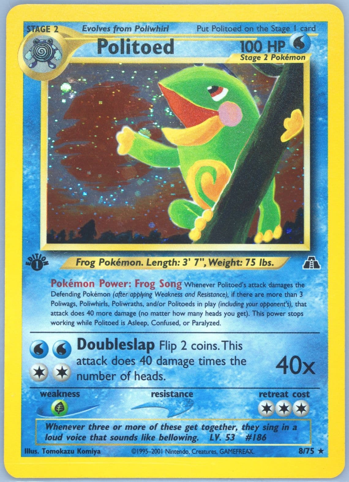 Politoed-Holo 1st Edition (8) 2001 Pokemon Neo Discovery
