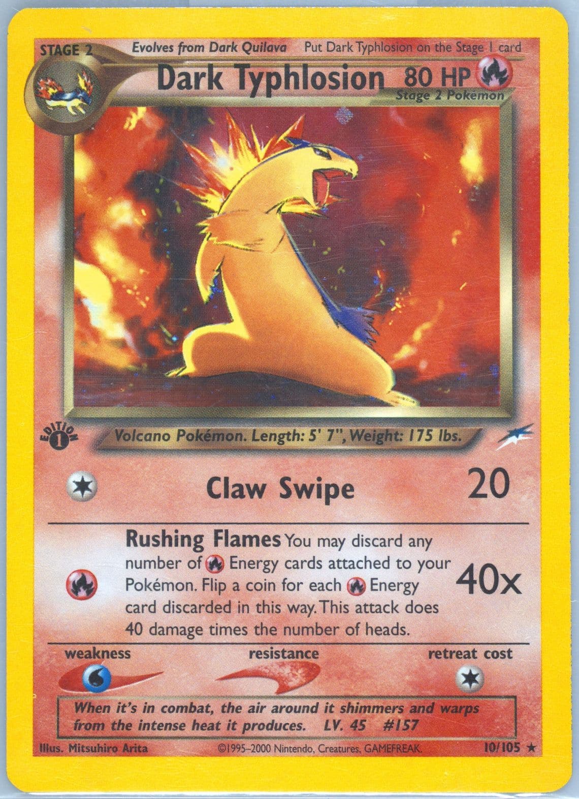 Dark Typhlosion-Holo 1st Edition (10) 2002 Pokemon Neo Destiny