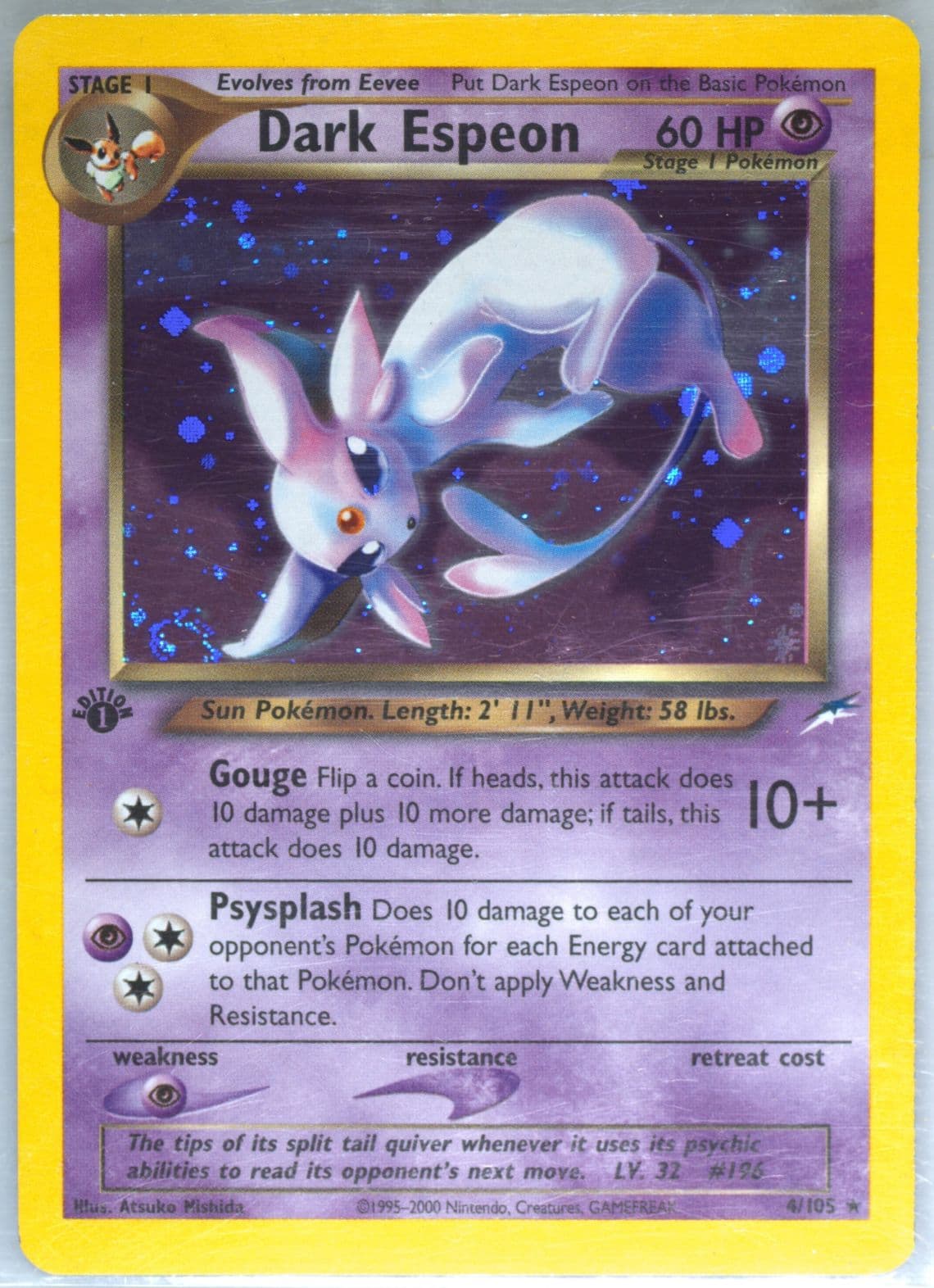 Dark Espeon-Holo 1st Edition (4) 2002 Pokemon Neo Destiny