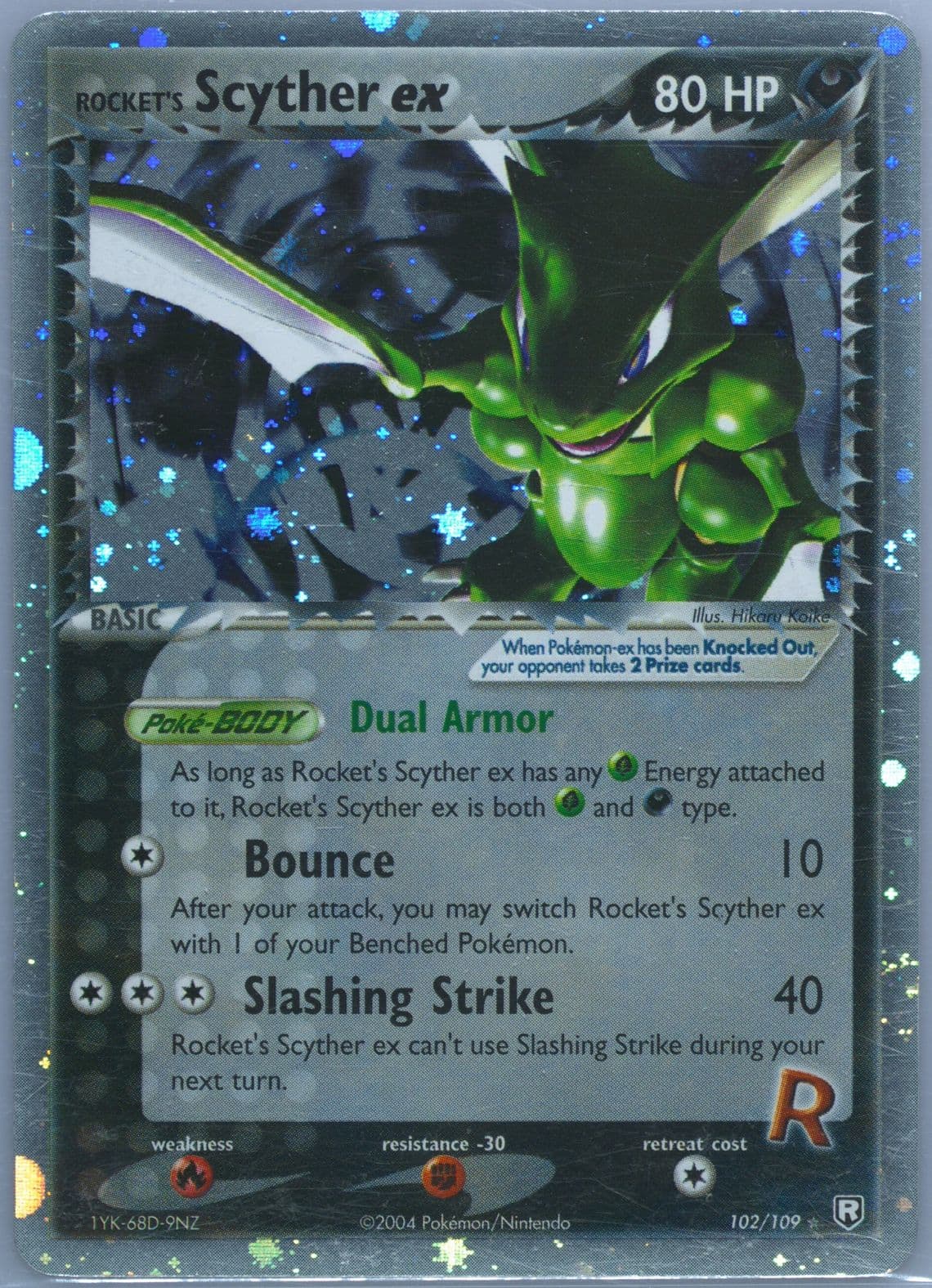 Rocket's Scyther EX-Holo (102) 2004 Pokemon EX Team Rocket Returns