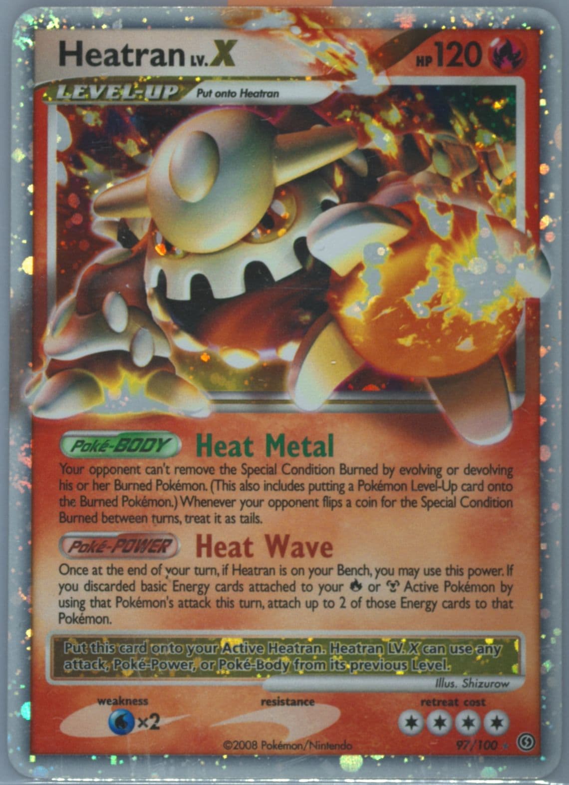 Heatran LV.X-Holo (97) 2008 Pokemon Diamond & Pearl Stormfront