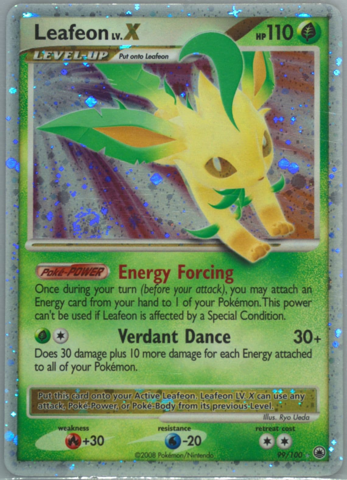 Leafeon LV.X-Holo (99) 2008 Pokemon Diamond & Pearl Majestic Dawn