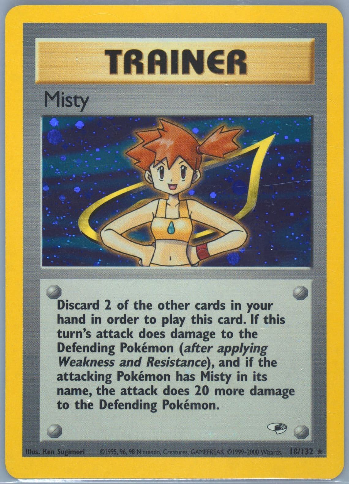 Misty-Holo (18) 2000 Pokemon Gym Heroes