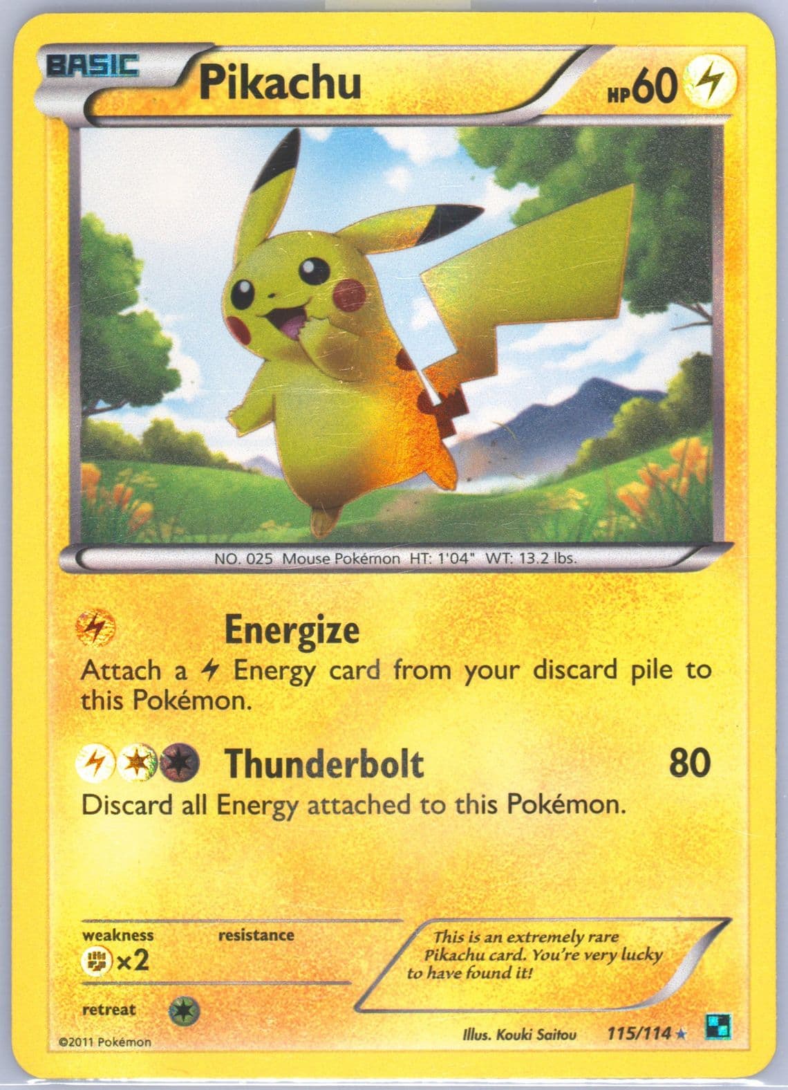 Pikachu-Holo (115) 2011 Pokemon Black & White