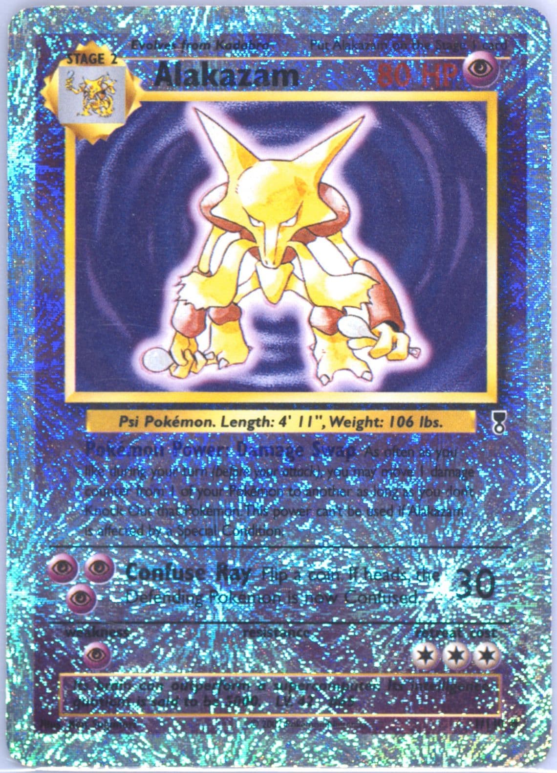 Alakazam-Reverse Foil (1) 2002 Pokemon Legendary Collection