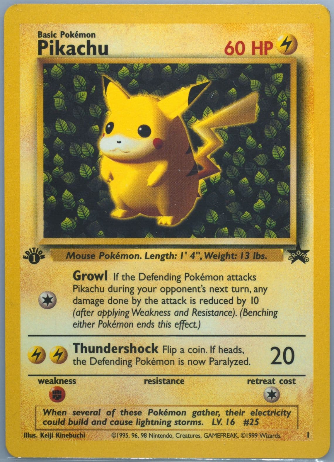 Pikachu 1st Edition (1) 1999 Pokemon League Promo