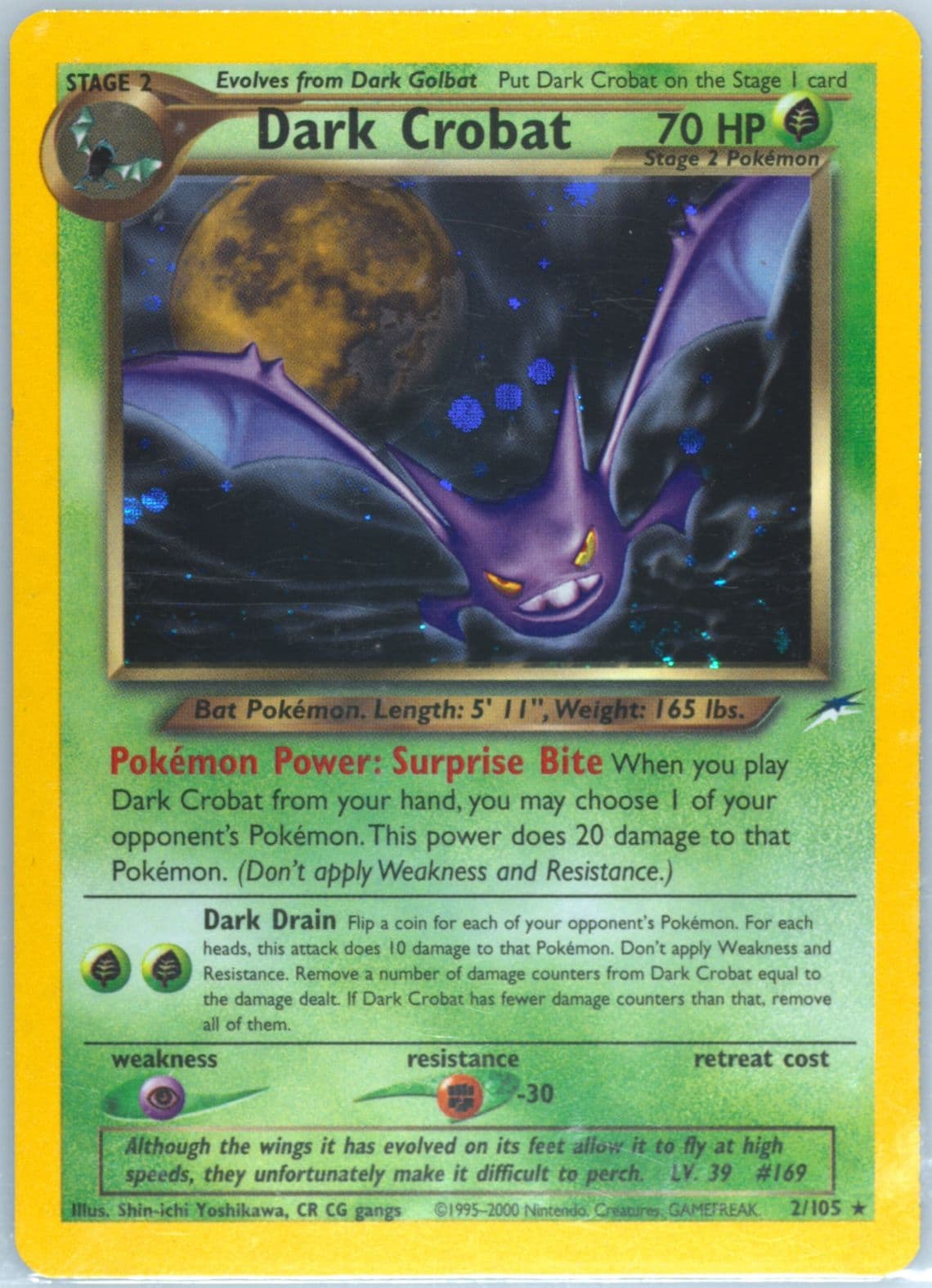 Dark Crobat-Holo (2) 2002 Pokemon Neo Destiny
