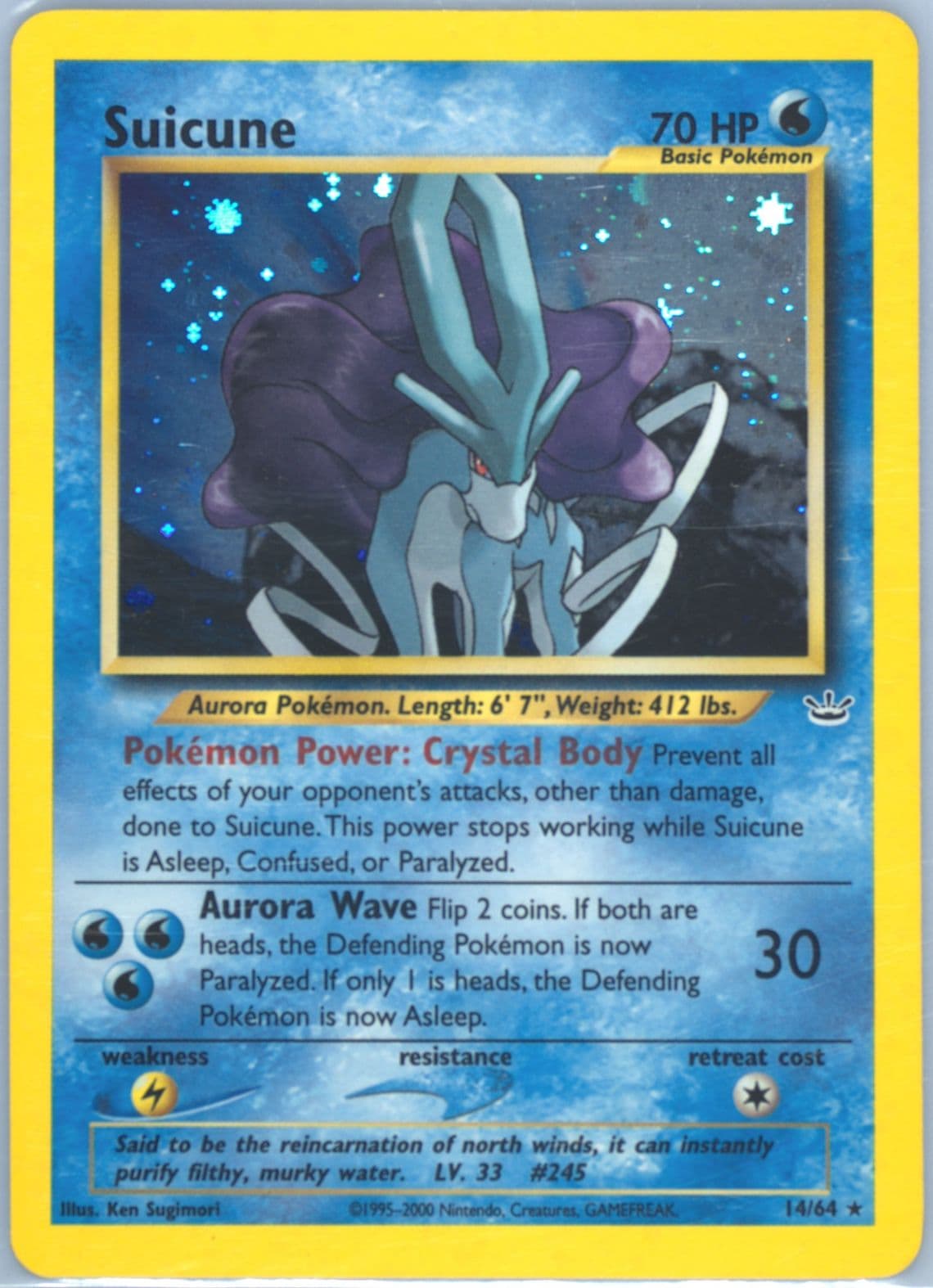 Suicune-Holo (14) 2001 Pokemon Neo Revelation