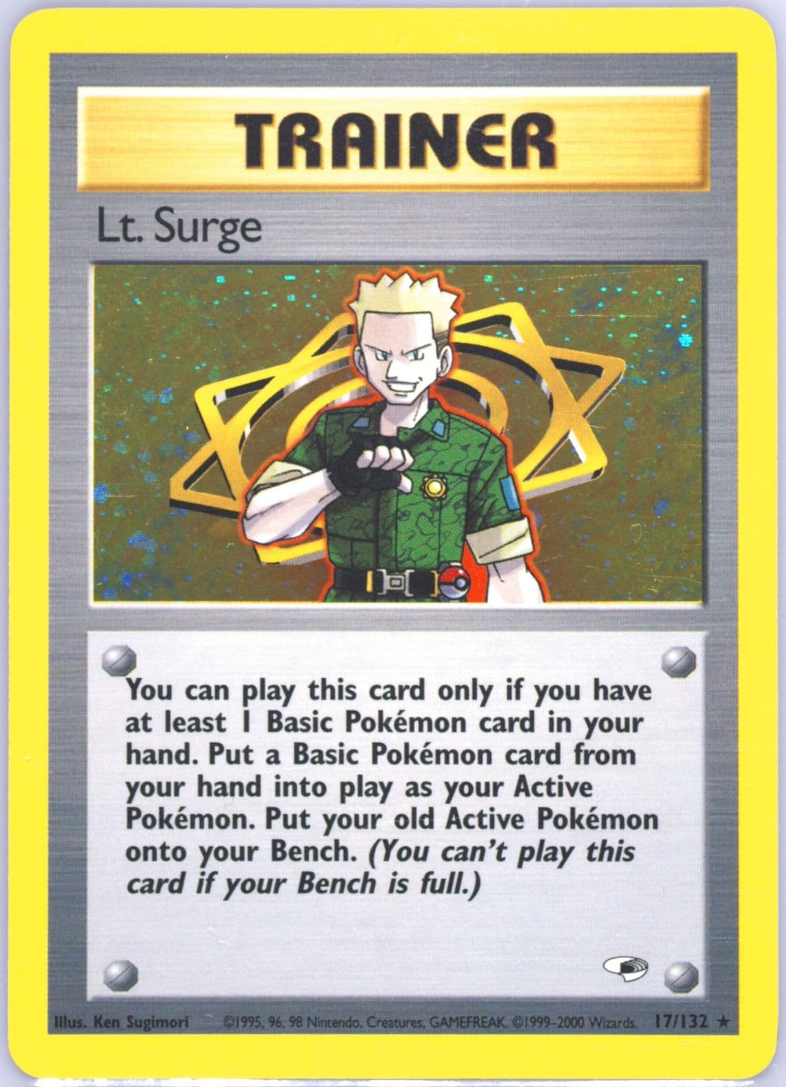 LT. Surge-Holo (17) 2000 Pokemon Gym Heroes