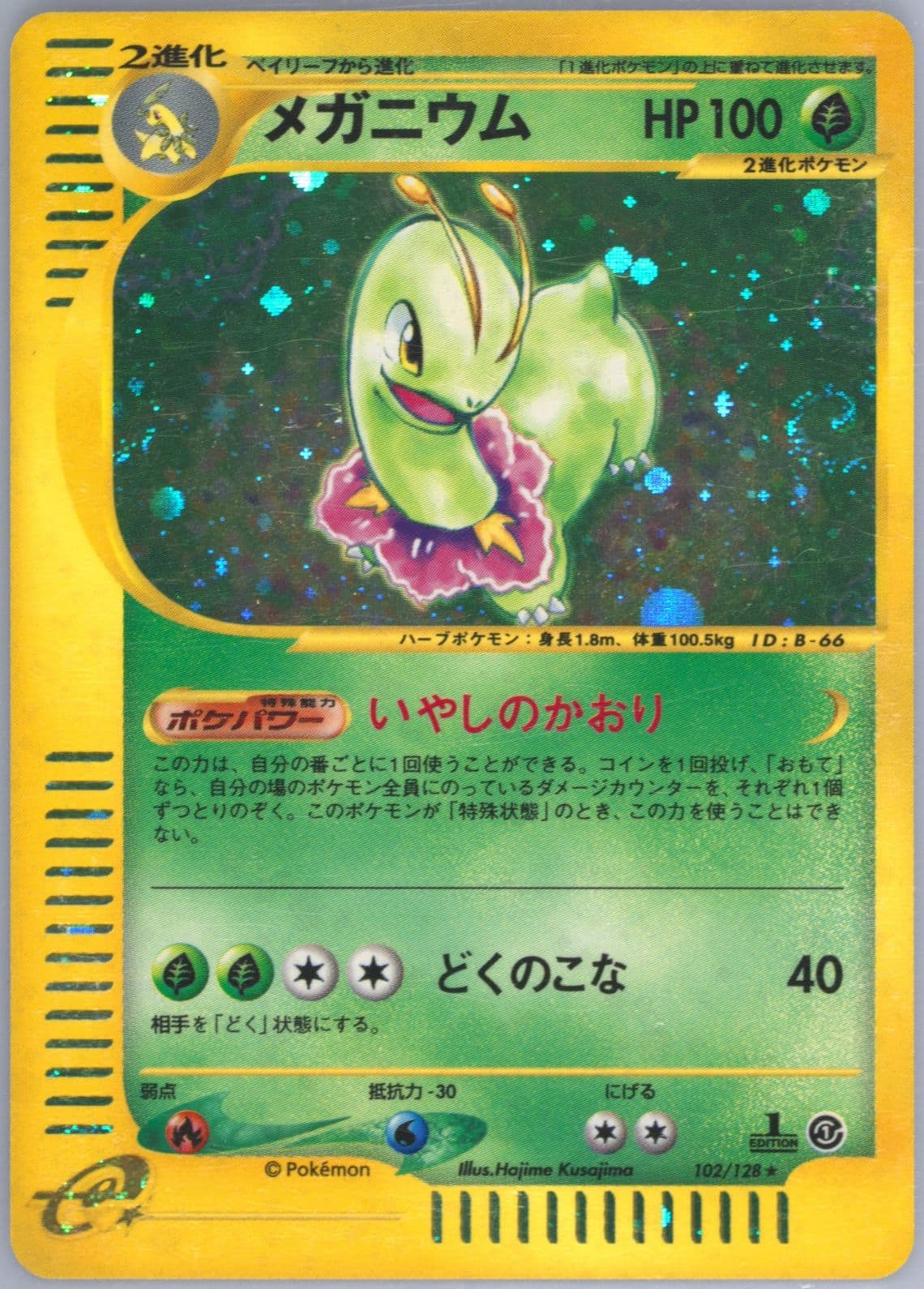 Meganium-Holo 1st Edition (102) 2001 Pokemon Japanese Expedition