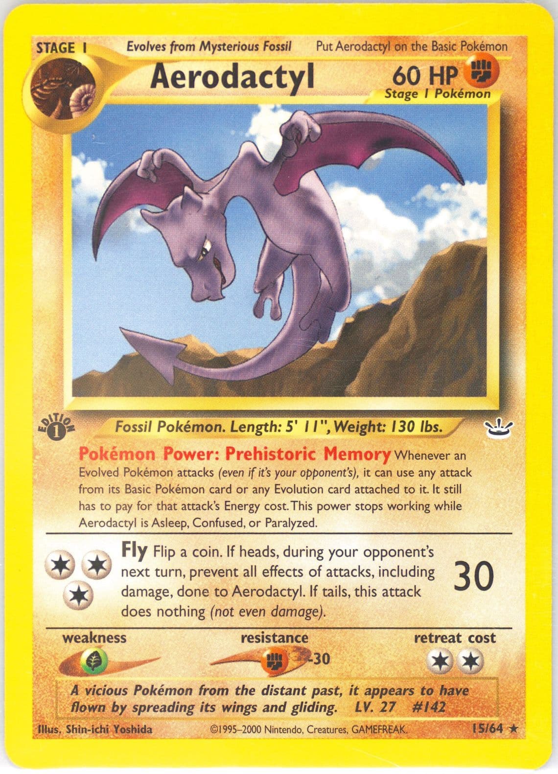 Aerodactyl (15) 2001 Pokemon Neo Revelation 1st Edition