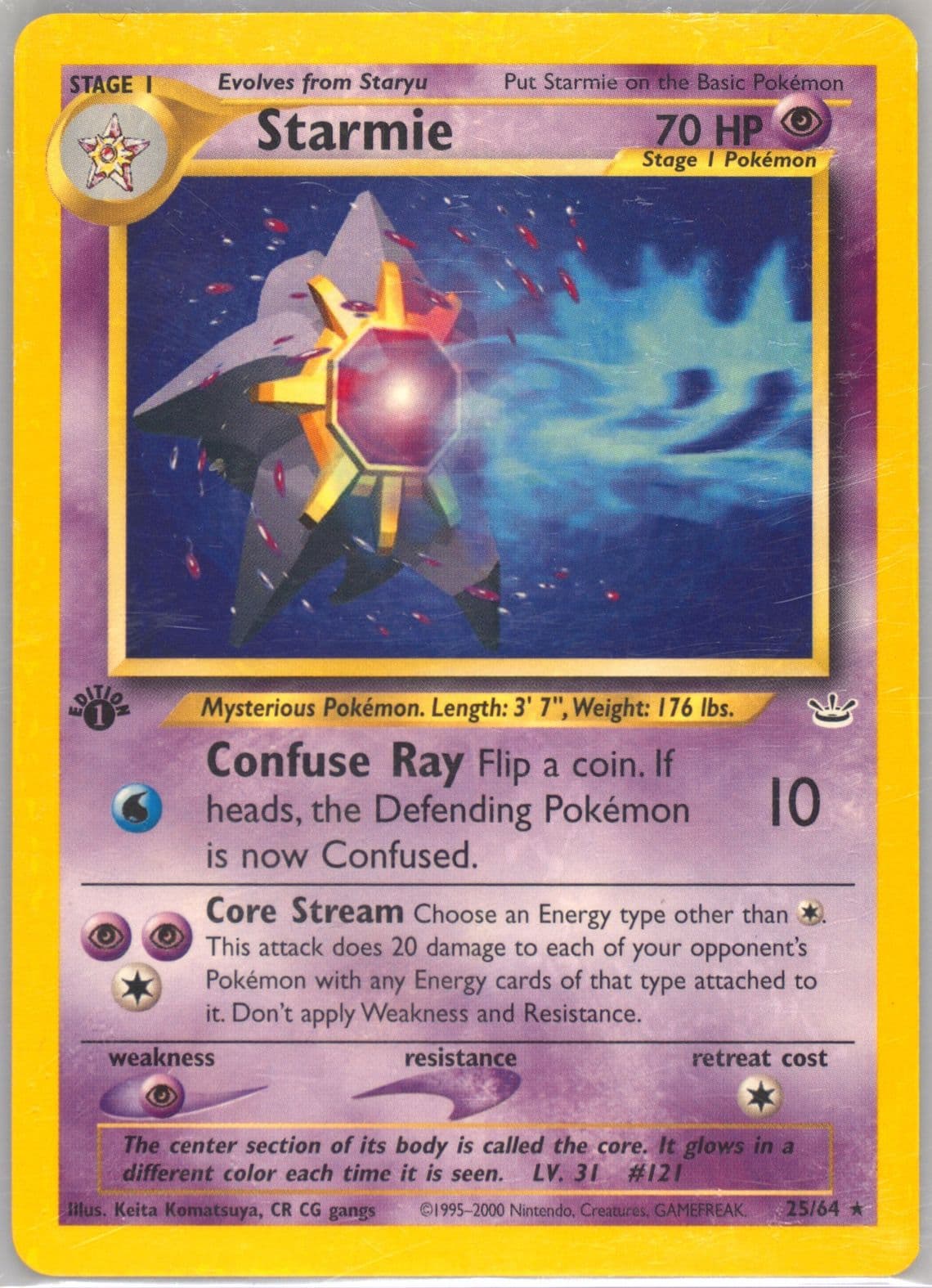 Starmie (25) 2001 Pokemon Neo Revelation 1st Edition