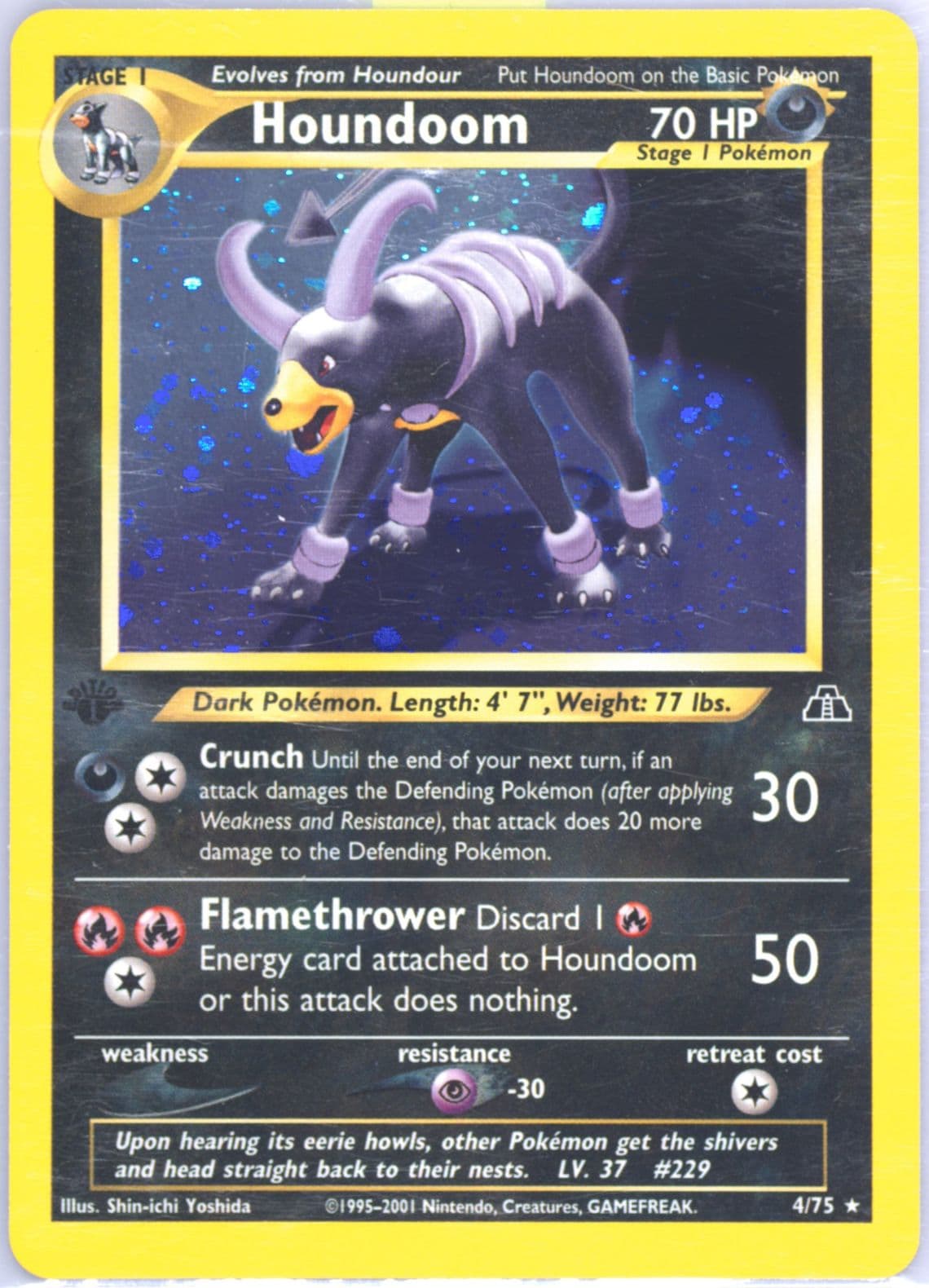 Houndoom-Holo 1st Edition (4) 2001 Pokemon Neo Discovery
