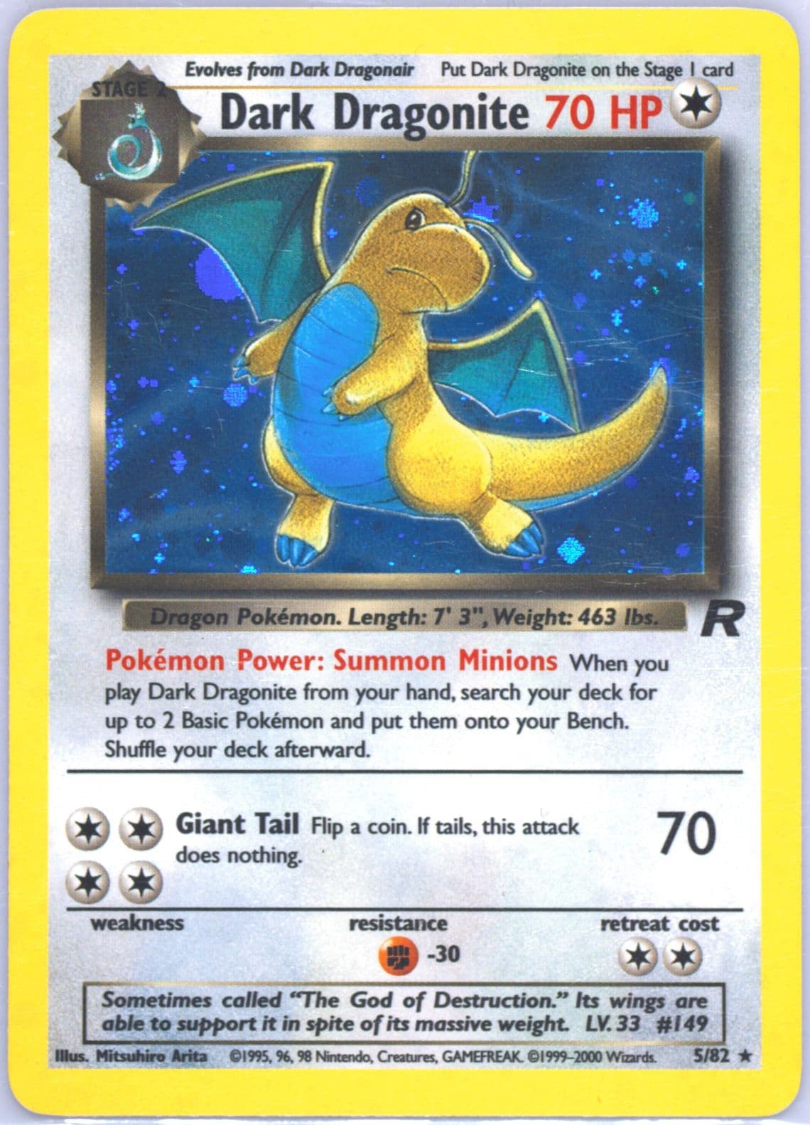 Dark Dragonite-Holo (5) 2000 Pokemon Rocket