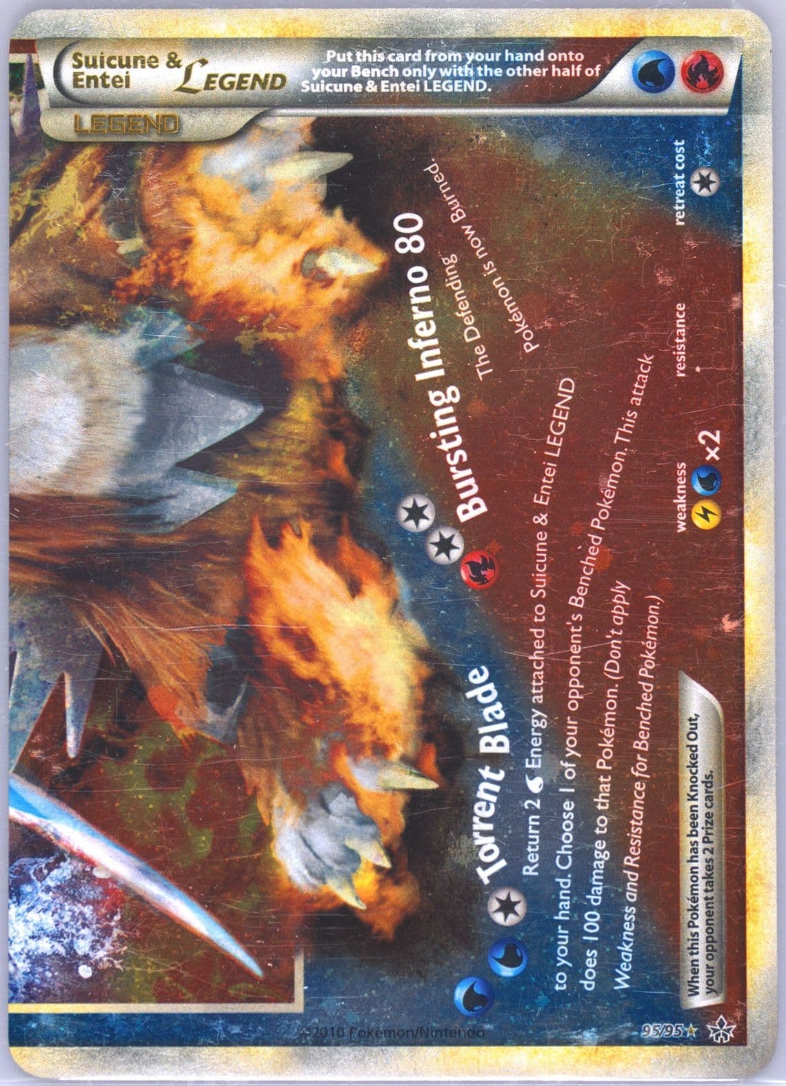 Suicune & Entei Legend-Holo (95) 2010 Pokemon Heartgold & Soulsilver Unleashed