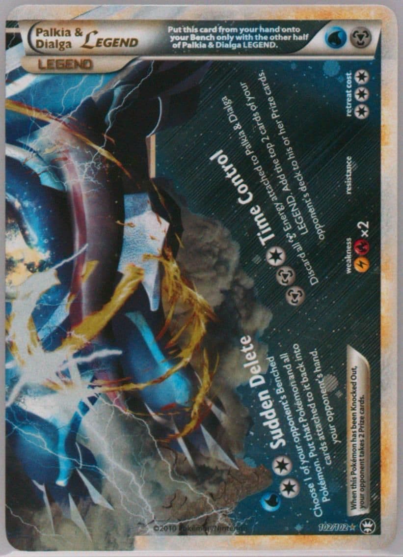Palkia & Dialga Legend-Holo (102) 2010 Pokemon Heartgold & Soulsilver Triumphant