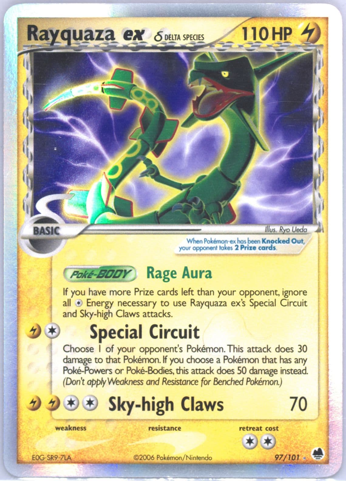 Rayquaza EX-Holo (97) 2006 Pokemon EX Dragon Frontiers