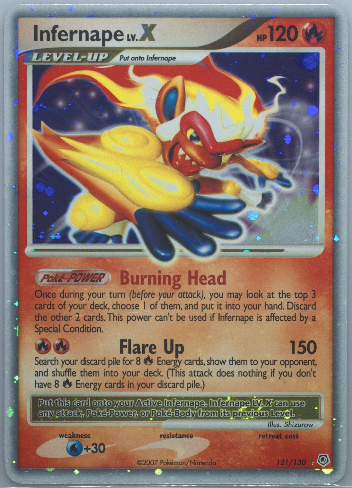 Infernape LV.X-Holo (121) 2007 Pokemon Diamond & Pearl