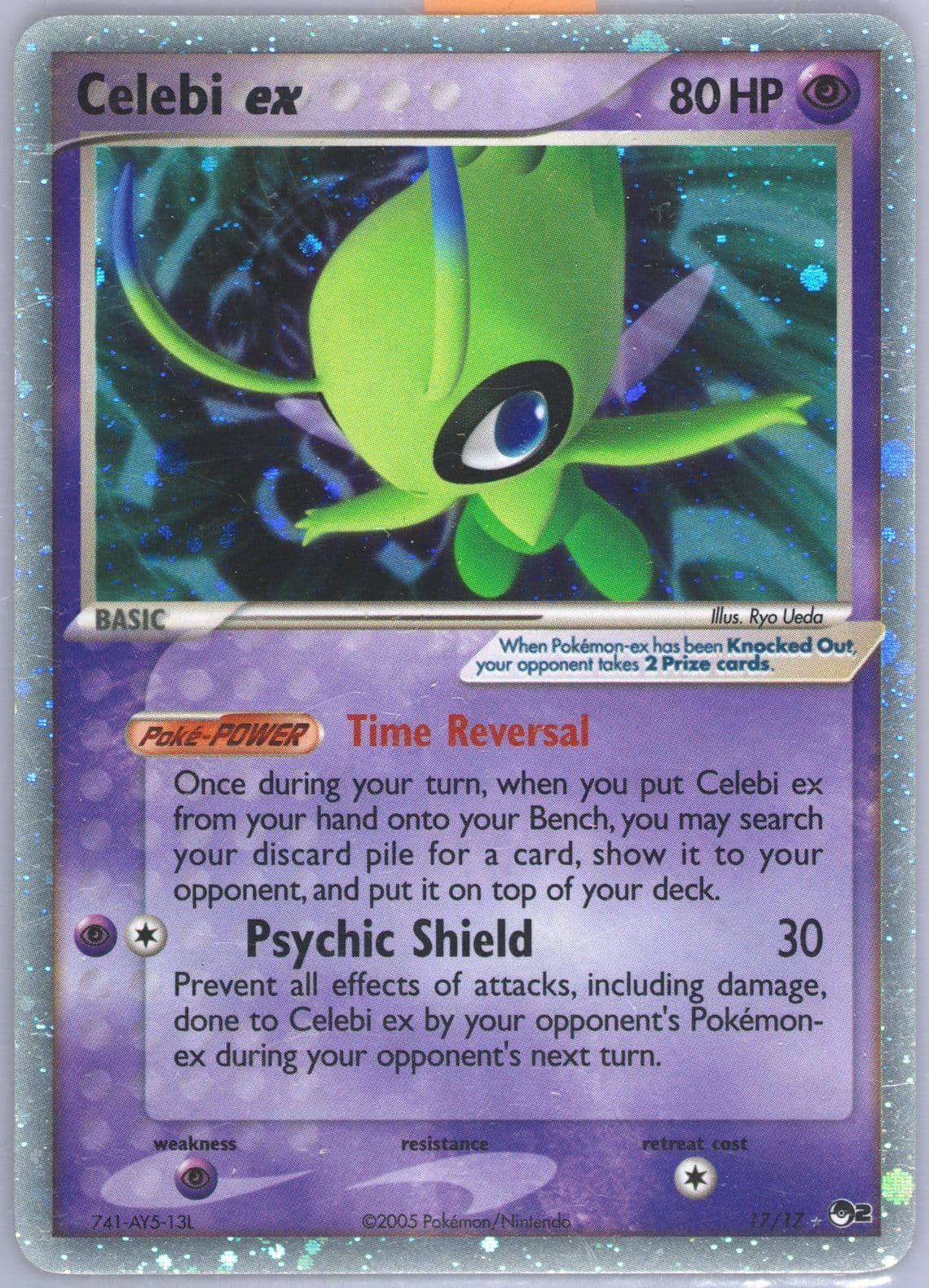 Celebi EX-Holo (17) 2005 Pokemon Pop Series 2