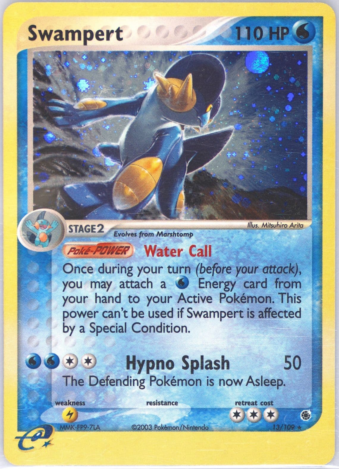 Swampert-Holo (13) 2003 Pokemon EX Ruby & Sapphire