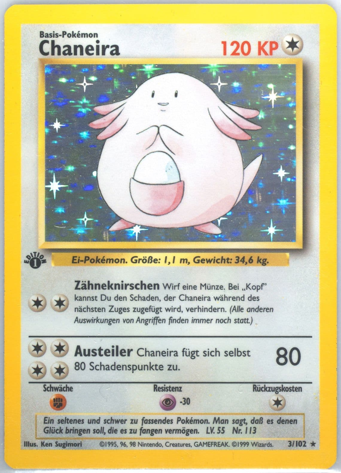 Chaneira-Holo 1st Edition (3) 1999 Pokemon German