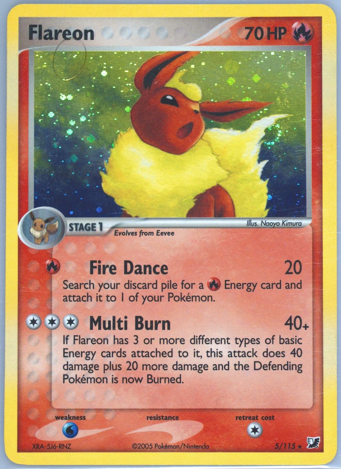 Flareon-Holo (5) 2005 Pokemon EX Unseen Forces