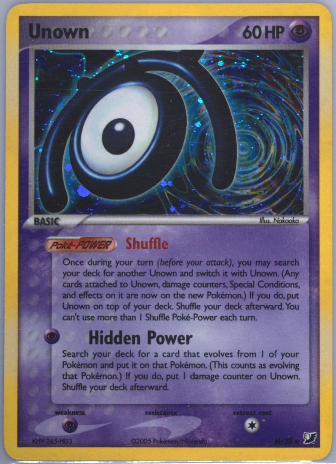 Unown-Holo (M/28) 2005 Pokemon EX Unseen Forces