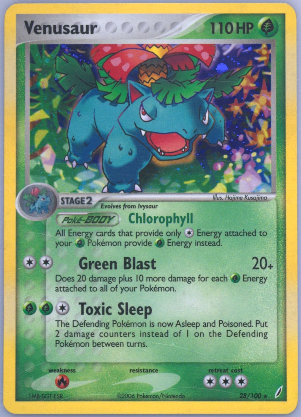 Venusaur-Holo Green Cyclone Theme Deck (28) 2006 Pokemon EX Crystal Guardians