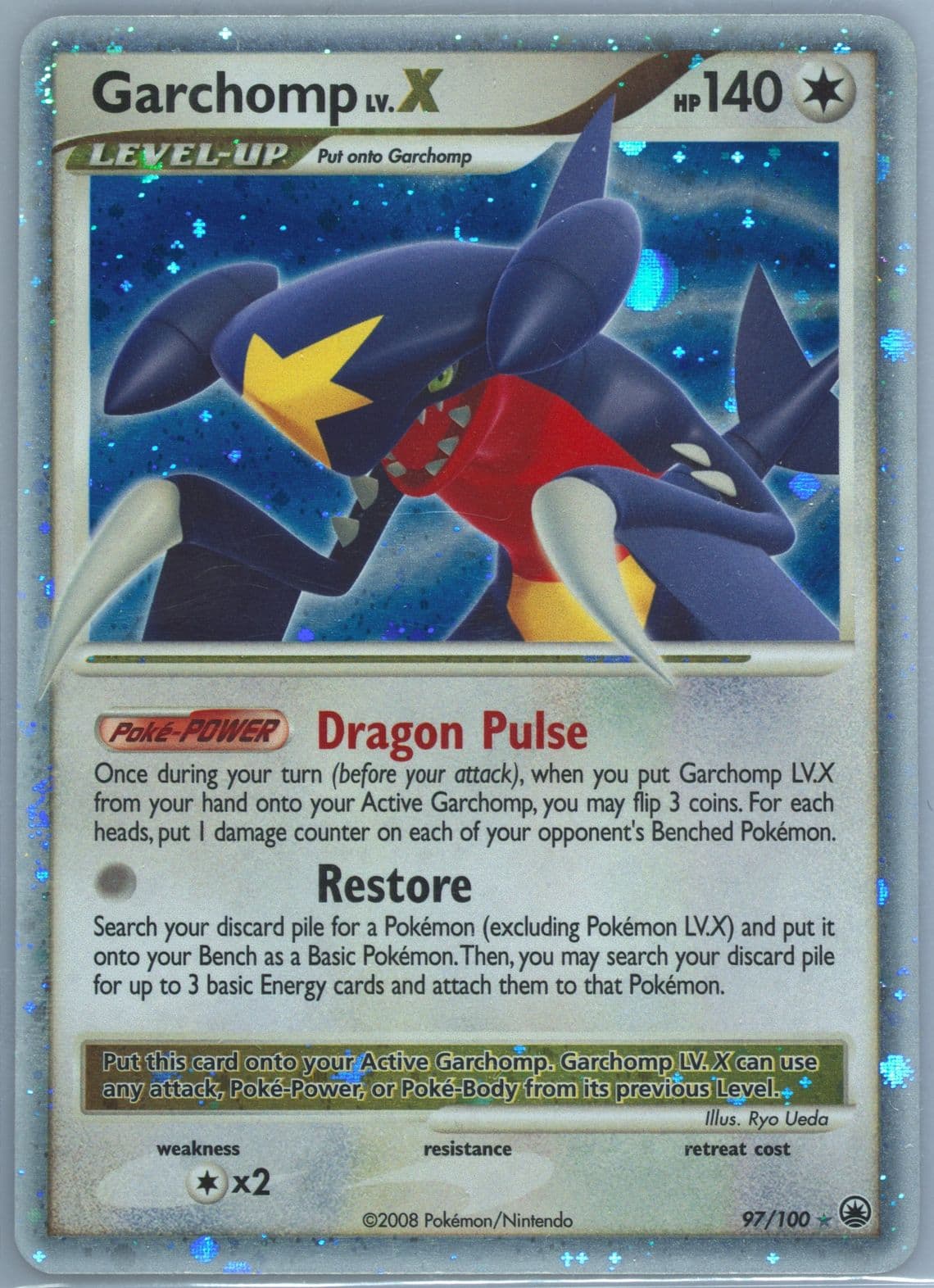 Garchomp LV.X-Holo (97) 2008 Pokemon Diamond & Pearl Majestic Dawn
