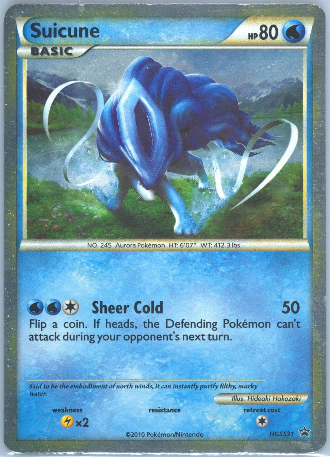 Suicune-Holo (HGSS21) 2010 Pokemon Heartgold & Soulsilver Promo