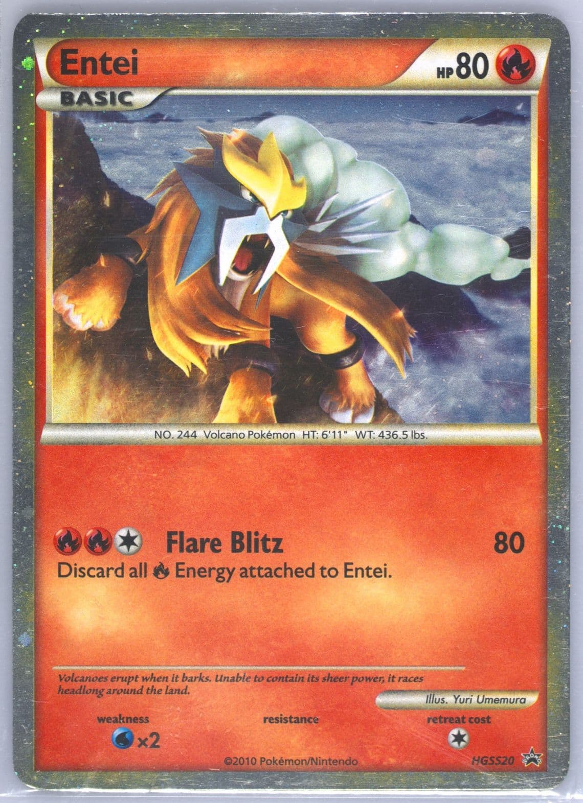 Entei-Holo (HGSS20) 2010 Pokemon Heartgold & Soulsilver Promo
