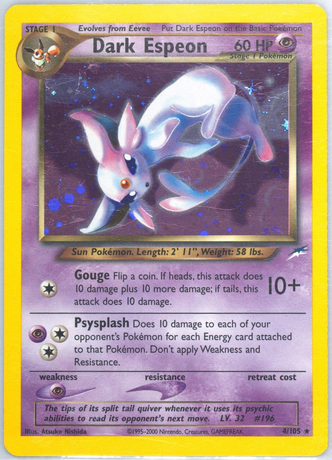 Dark Espeon-Holo (4) 2002 Pokemon Neo Destiny