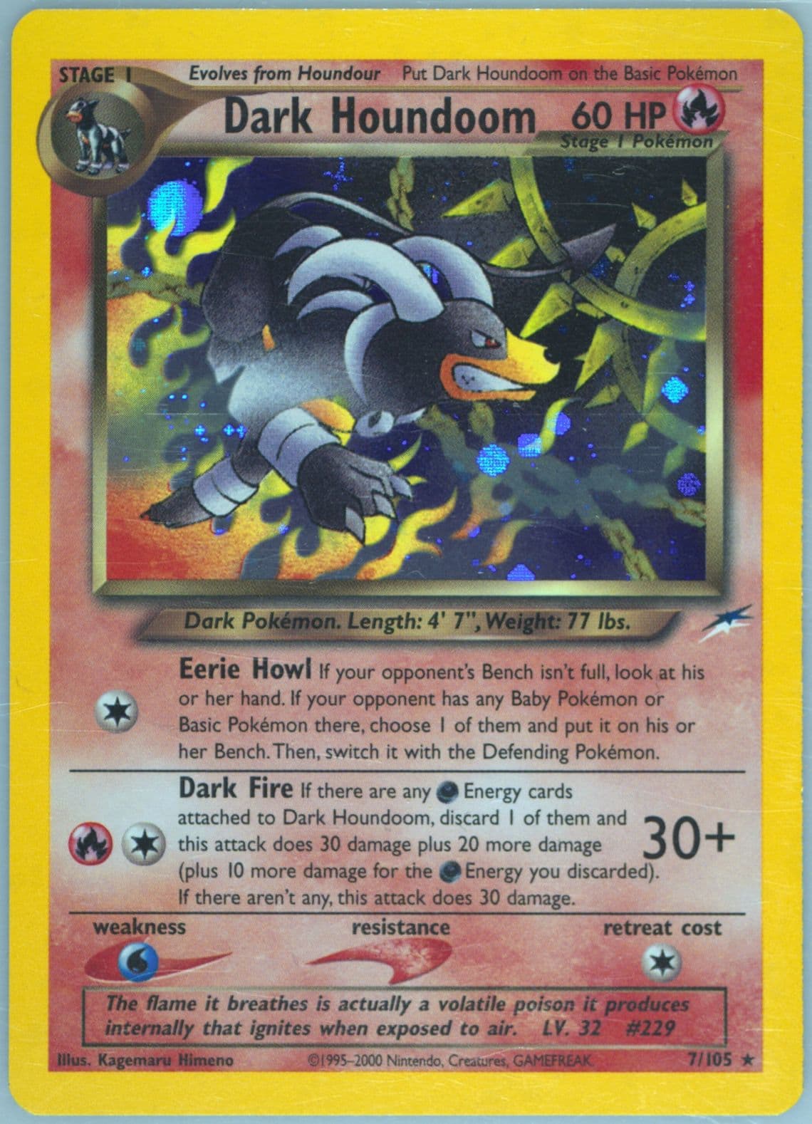 Dark Houndoom-Holo (7) 2002 Pokemon Neo Destiny
