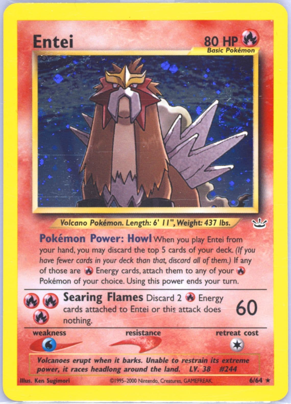 Entei-Holo (6) 2001 Pokemon Neo Revelation