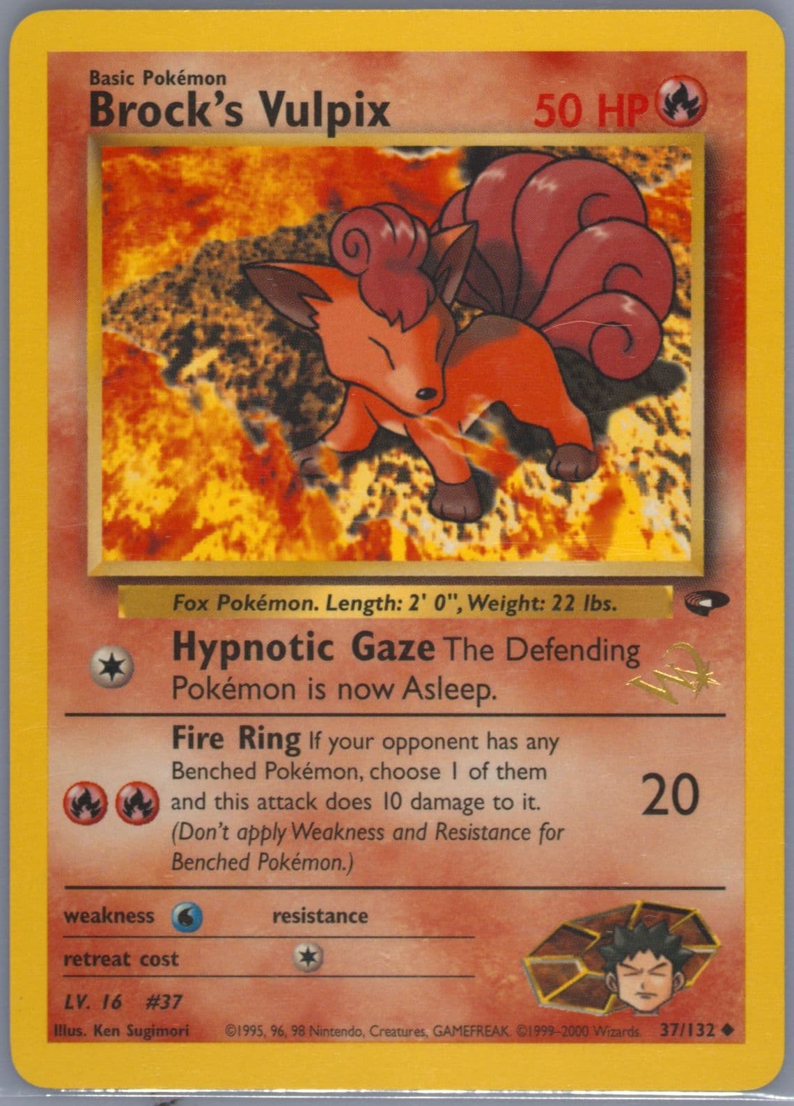 Brock's Vulpix Top Deck Magazine (37) 2001 Pokemon Game Promo