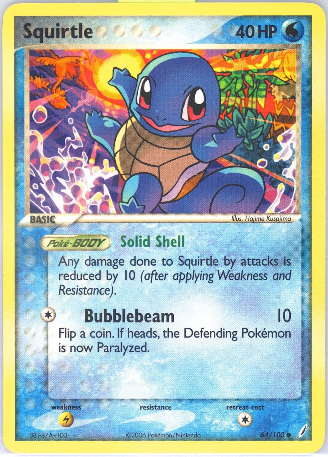 Squirtle (64) 2006 Pokemon EX Crystal Guardians