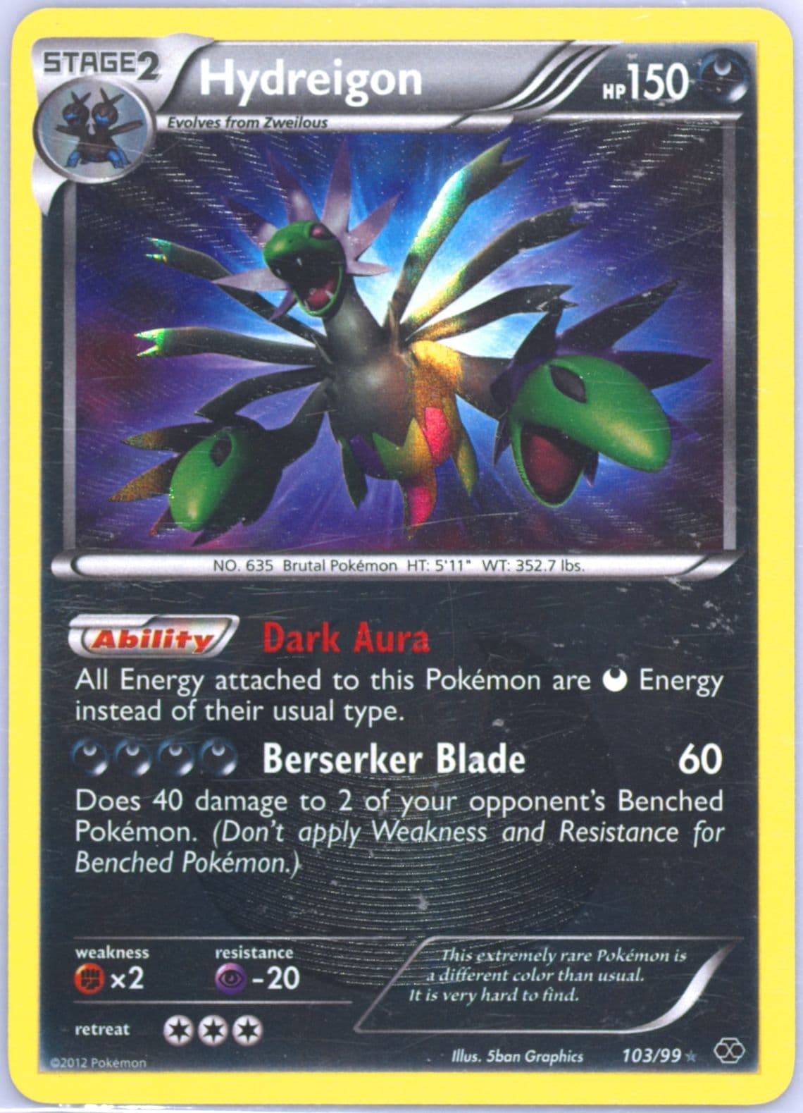 Hydreigon-Holo (103) 2012 Pokemon Black & White Next Destinies