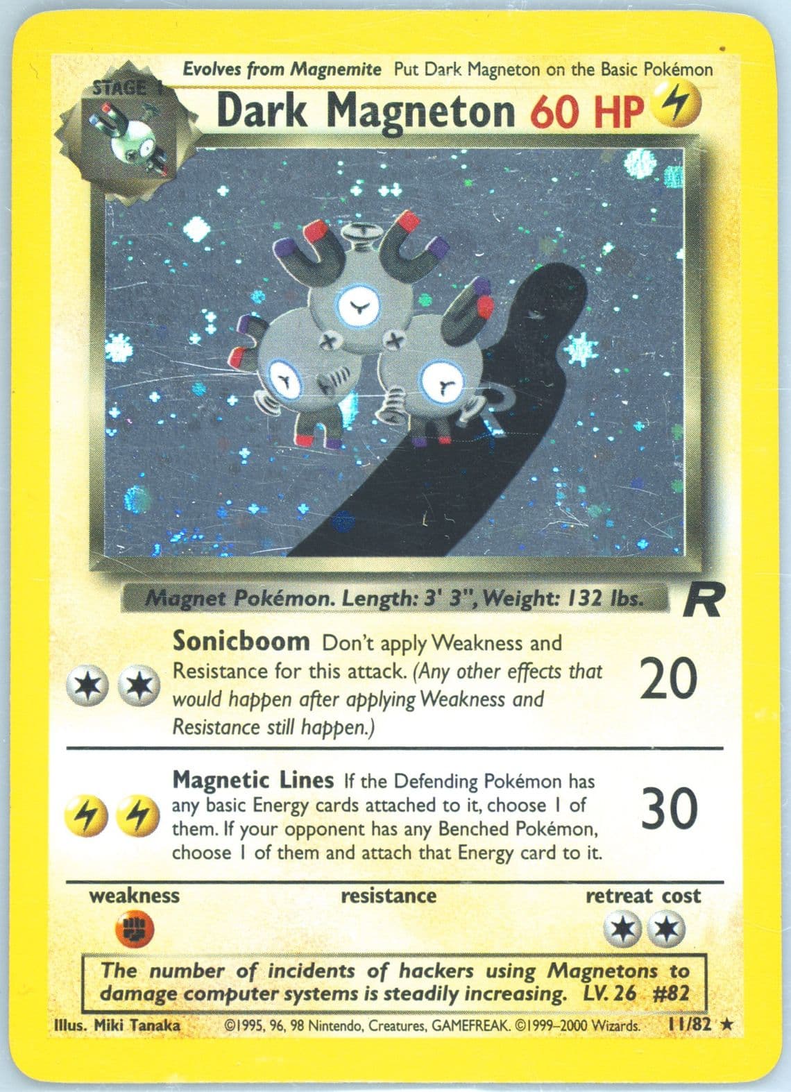Dark Magneton-Holo (11) 2000 Pokemon Rocket