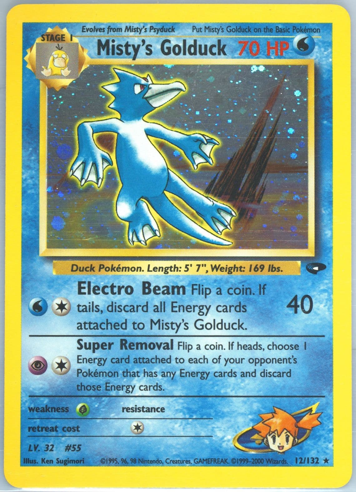 Misty's Golduck Holo (12) 2000 Pokemon Gym Challenge