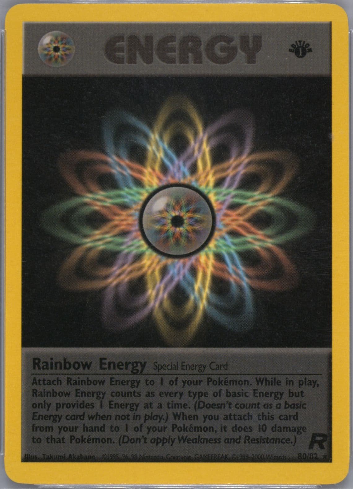 Rainbow Energy 1st Edition (80) 2000 Pokemon Rocket