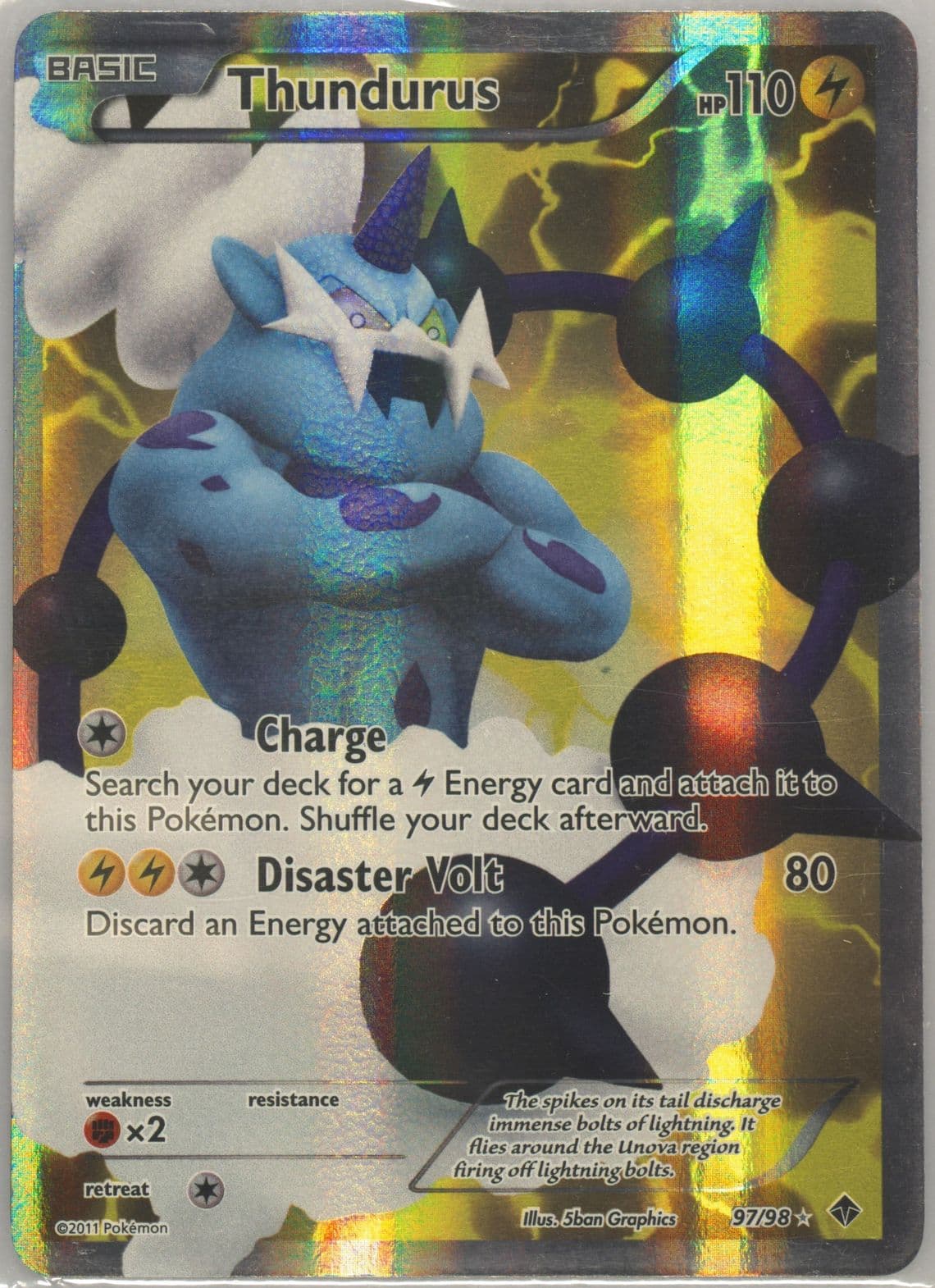 Full Art/Thundurus (97) 2011 Pokemon Black & White Emerging Powers