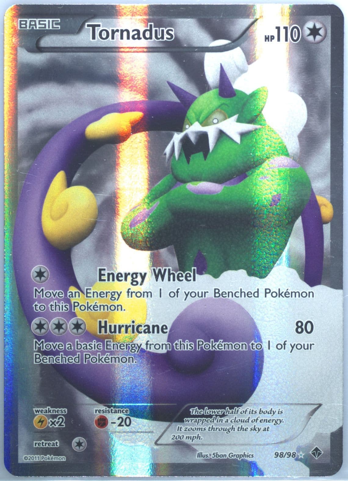 Full Art/Tornadus (98) 2011 Pokemon Black & White Emerging Powers
