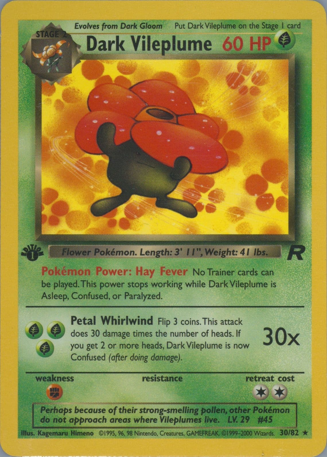Dark Vileplume 1st Edition (30) 2000 Pokemon Rocket