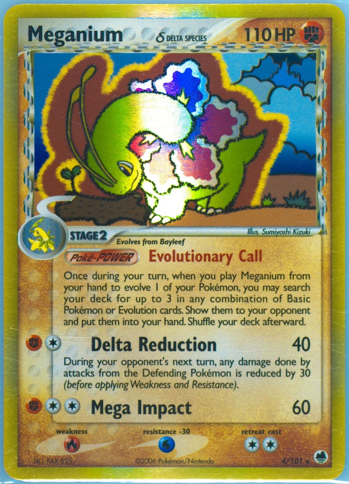 Meganium-Holo (4) 2006 Pokemon EX Dragon Frontiers