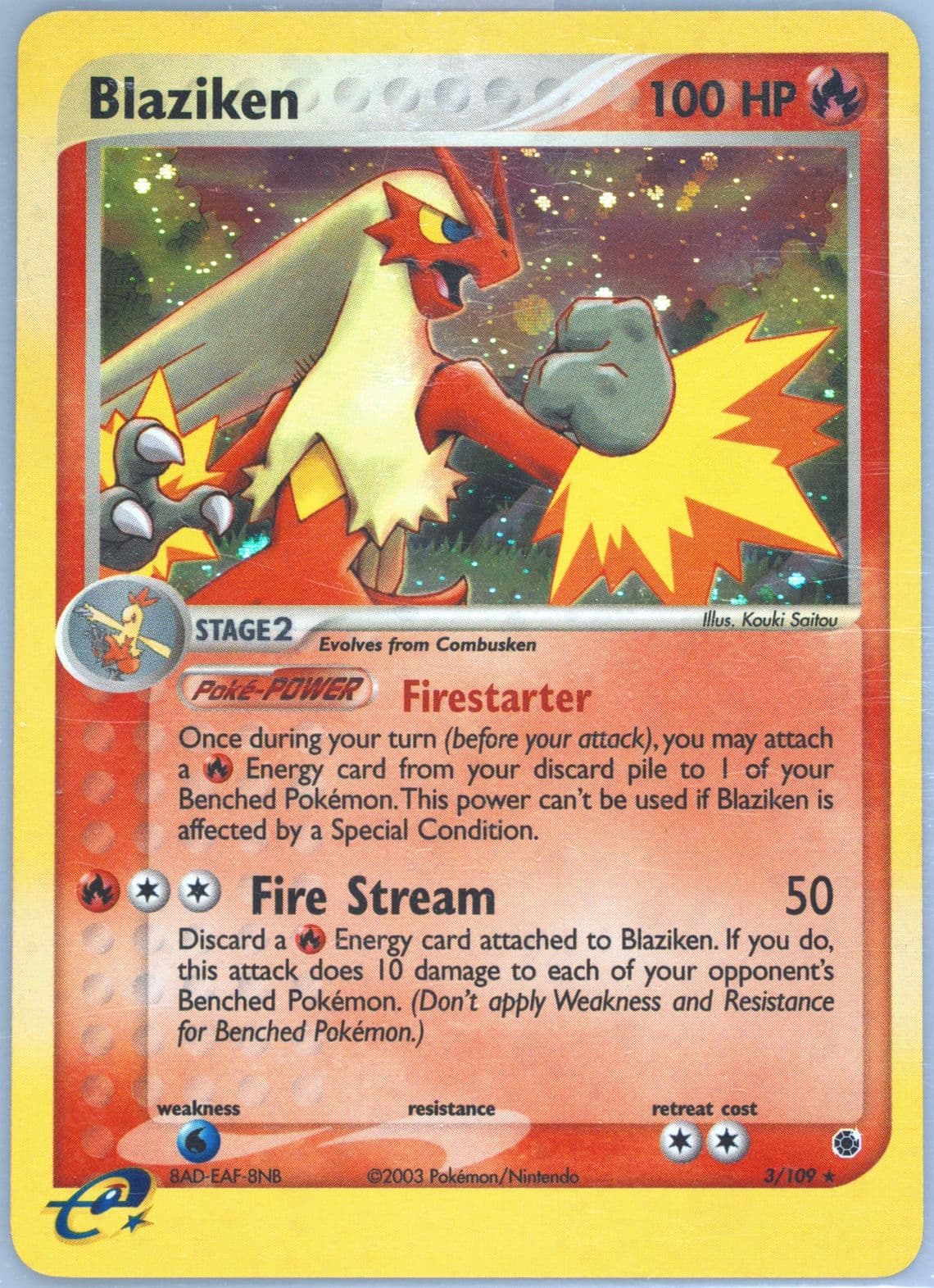 Blaziken-Holo (3) 2003 Pokemon EX Ruby & Sapphire